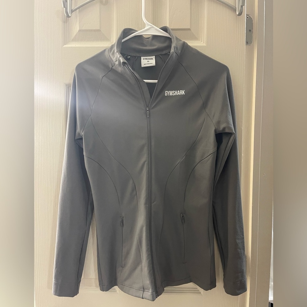Women’s Gymshark gray zip up workout jacket